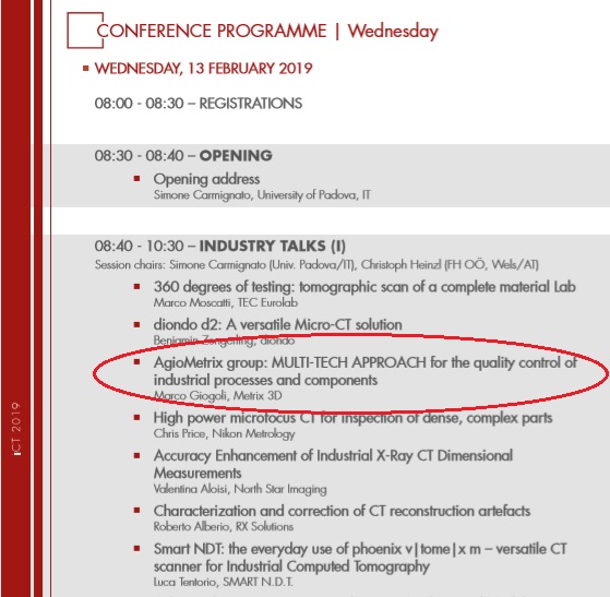 iCT 2019 Agiometrix alla Conferenza Internazionale di Padova