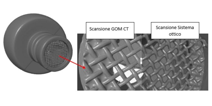 Nitidezza della scansione tomografica attraverso la GOM CT 225kV